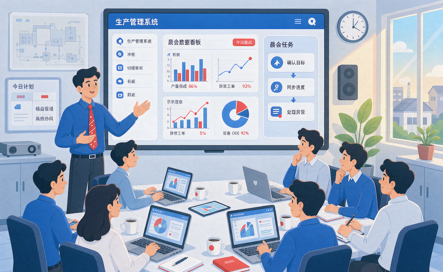 图5：晨会演示照